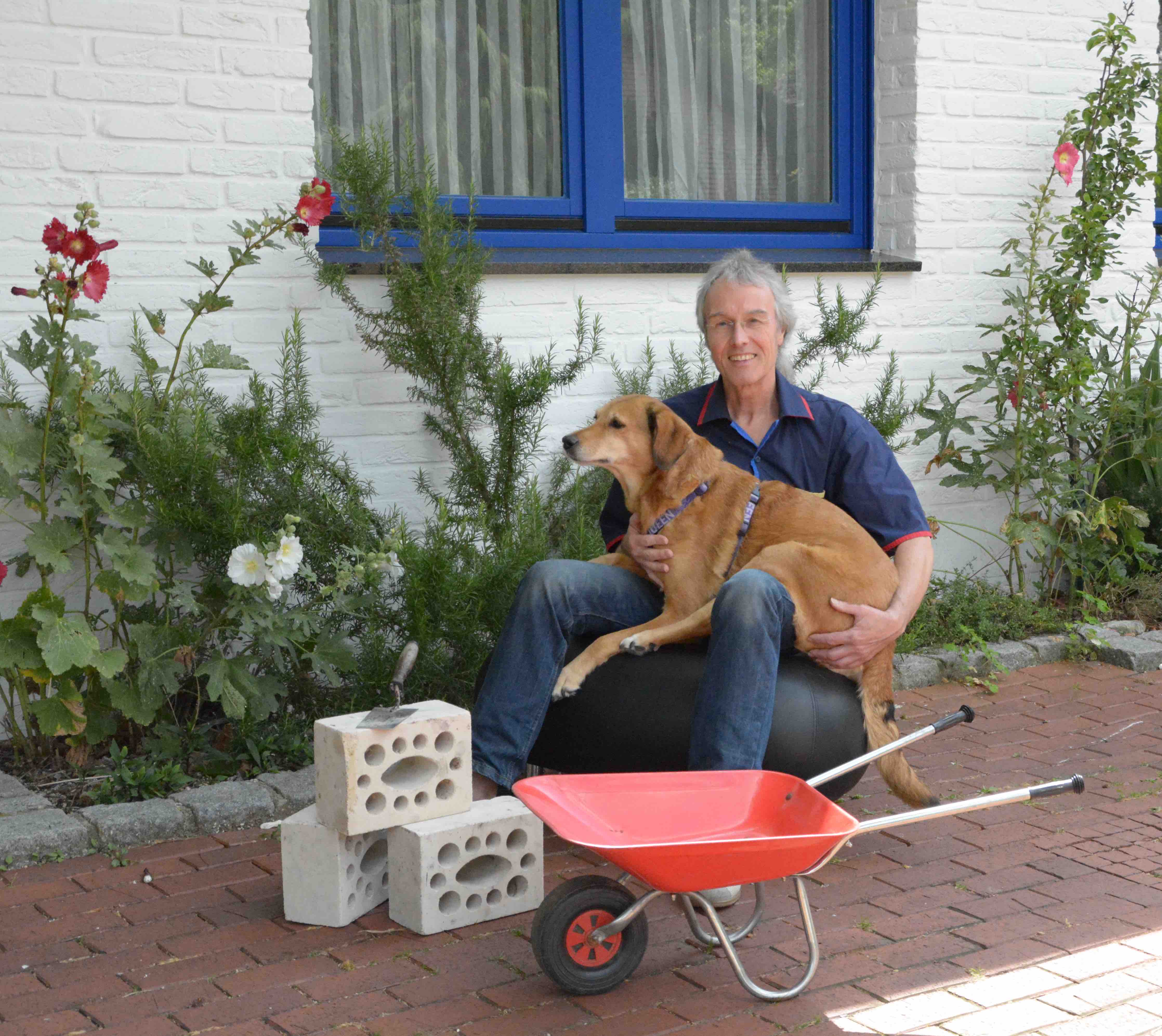Ralf Kerning mit seinem Hund